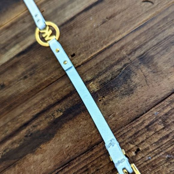 Michael Kors White Double-Wrap Leather Bracelet - Picture 10 of 10